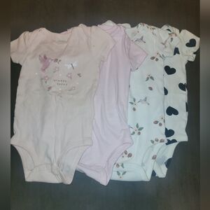 Set Of Four - Carter's Baby Girls' Assorted One Pieces 18 Months